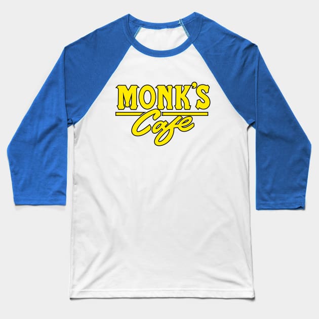 Monk's Cafe Baseball T-Shirt by MoustacheRoboto